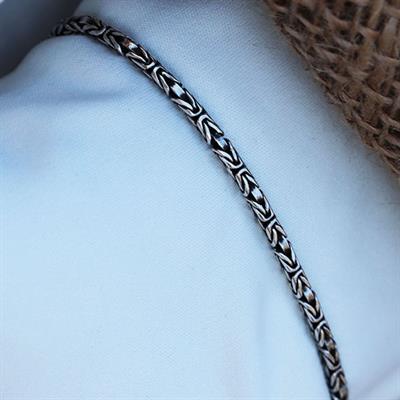 Kral Modeli 3mm Gümüş Zincir