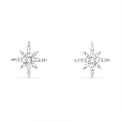 Kutup Yıldızı Gümüş Küpe