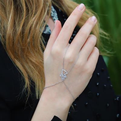 Melek Zirkon Taşlı 925 Ayar Gümüş Şahmeran