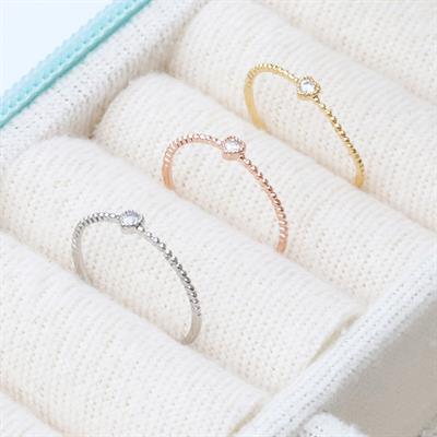 Mini Kalp Gümüş Yüzük