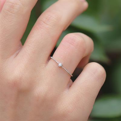 Mini Kalp Gümüş Yüzük