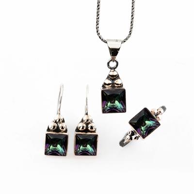 Mistik Topaz Gümüş Otantik Set