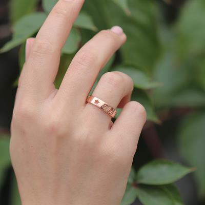 Moon Gümüş Minimal Yüzük