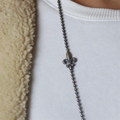 Mühür Ve Kılıç Figürlü Siyah Zirkon Taşlı Erkek Gümüş Kolye