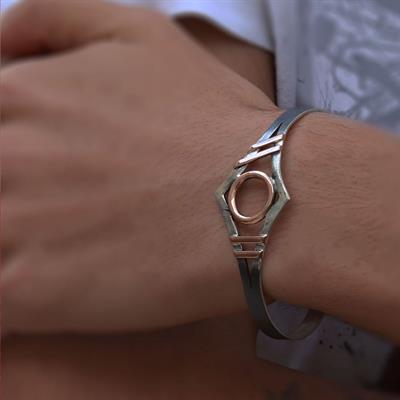 Özel Tasarım Otantik Gümüş Kelepçe