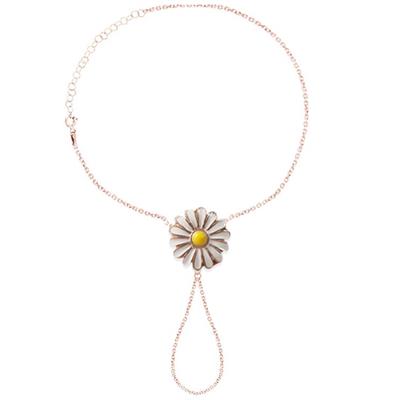 Papatya Mineli Rose Gold Kaplama 925 Ayar Gümüş Şahmeran