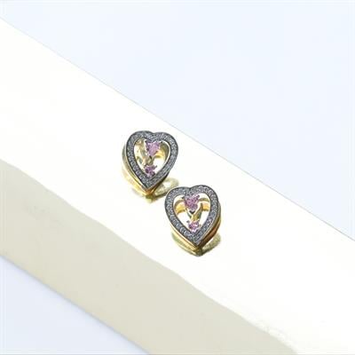 Queen Kalp Çift Taraflı Gümüş Küpe