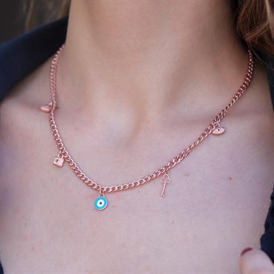 Rose Gold Kaplama 2li Gümüş Dilek Seti