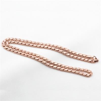 Rose Gold Kaplama 925 Ayar Gümüş Köstek Zincir