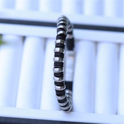 Sıralı Sılver Çelik Erkek Bileklik