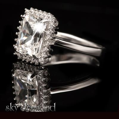 Sky Diamond Baget Kesim Kadın Yüzük
