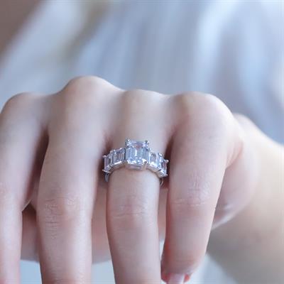 Starlight Diamond Baget Taşlı Gümüş Yüzük