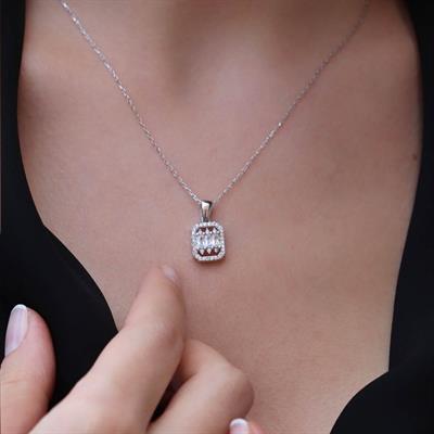 Starlight Diamond Ortası 3 Baget Pırlanta Montür Gümüş Set