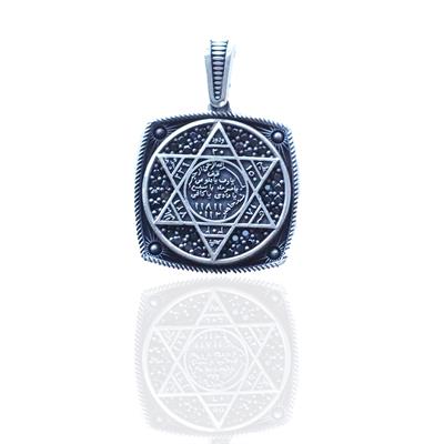 Sultan Süleyman Mührü Oksitli Gümüş Kolye Ucu