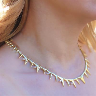 Sun Thorn Gold Kaplama Gümüş Kolye