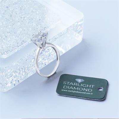 Tek Taş Modeli Starlight Diamond Gümüş Yüzük
