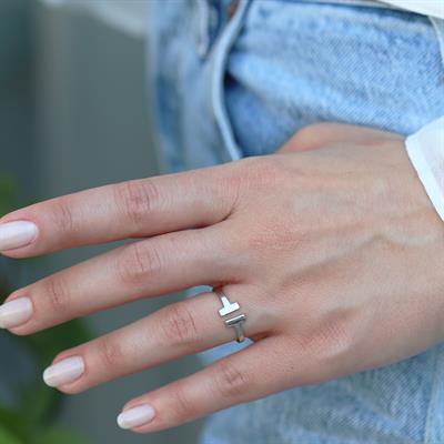 Tffny Modeli Ayarlanabilir Gümüş Yüzük