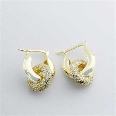 Tiff Model Gold Kaplama 925 Ayar Gümüş Küpe