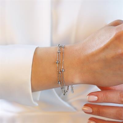 Top Trend Zincirli Gümüş Bileklik