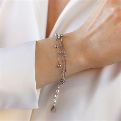 Top Trend Zincirli Gümüş Bileklik