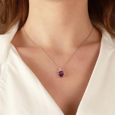 Topaz Taşlı Emerald Kesim Gümüş Set