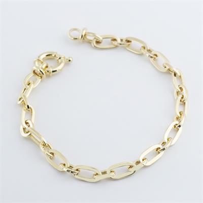 Trend Geçme Zincirli Gold Kaplama Hallow Bileklik