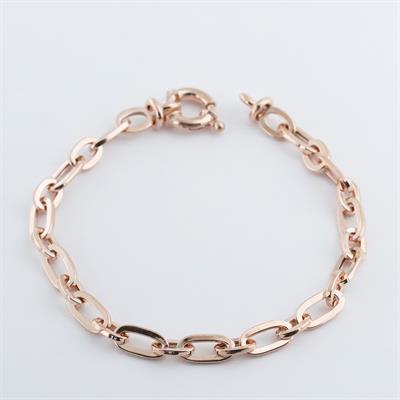 Trend Geçme Zincirli Rose Gold Kaplama Hallow Bileklik