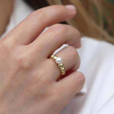 Vintage İnci Gümüş Yüzük