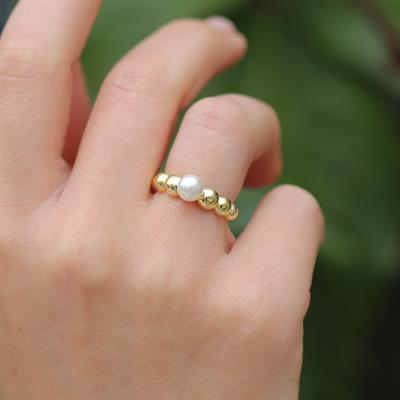 Vintage İnci Gümüş Yüzük