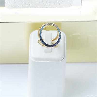 Well 3 Taraflı Çok Renkli Gümüş Yüzük