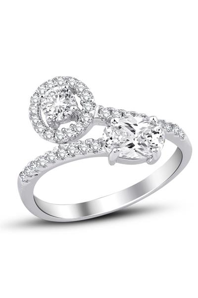Yanları Pırıltılı Taşlarla Süslenmiş Çapraz Model Sky Diamond