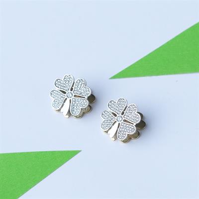 Yeşil Yonca Gümüş Küpe