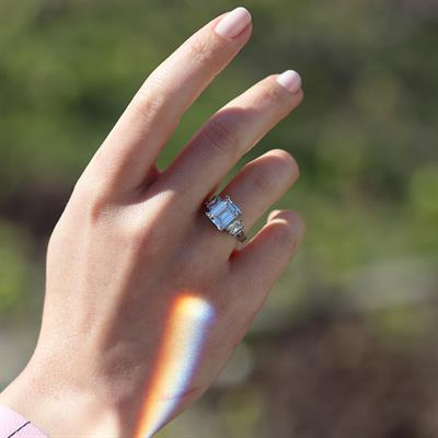 Zirkon Taşlı Gümüş Yüzük