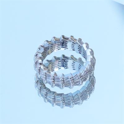 Zirkon Taşlı İstiridye Tamtur Gümüş Yüzük