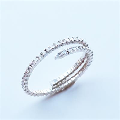 Zirkon Taşlı Sarmal Kelepçe