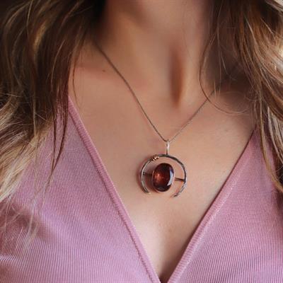 Zultanit Taşlı Gümüş Otantik Kolye