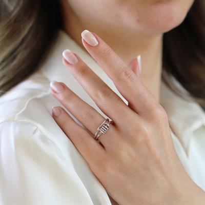 Apm Hareketli Taşlı Gümüş Yüzük