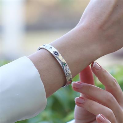 Apm Modeli Figürlü Şans Gümüş Kelepçe