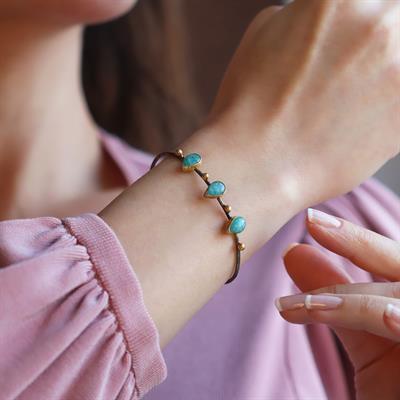 Aquamarine Damla Otantik Kelepçe
