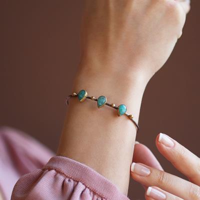 Aquamarine Damla Otantik Kelepçe