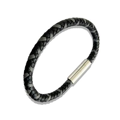 ARS167 Erkek Deri Çelik Bileklik