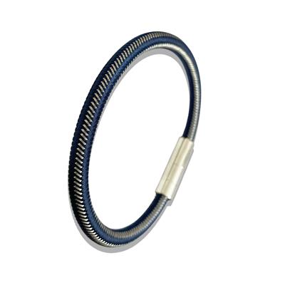 ARS187 Erkek Deri Çelik Bileklik