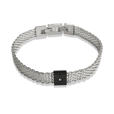 ARS161 Erkek Deri Çelik Bileklik