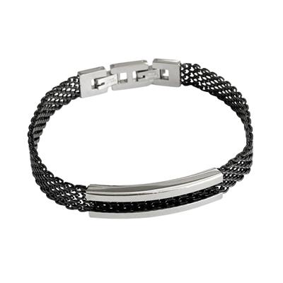 ARS162 Erkek Deri Çelik Bileklik