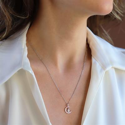 Ay Damla Trend Gümüş Kolye