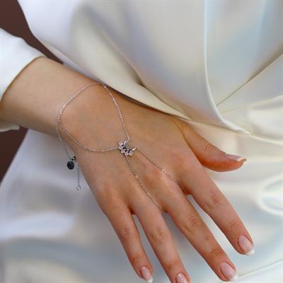 Ay Zirkon Taşlı Gümüş Şahmeran