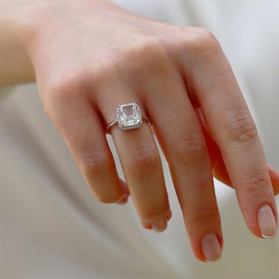 Baget Icecut Taşlı Gümüş Yüzük