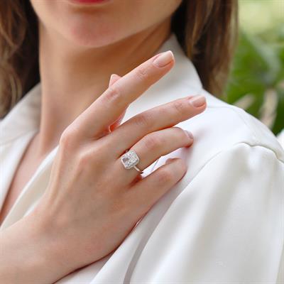 Baget Icecut Taşlı Gümüş Yüzük