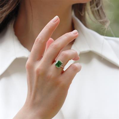 Baget Paribu Icecut Taşlı Gümüş Yüzük