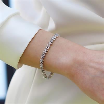 Başak Çiçek Modeli Starlight Diamond Gümüş Bileklik